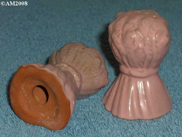 Wheat shock shakers glazed terra cotta rose